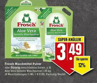 Scheck-in-Center Frosch Waschmittel Pulver Oder Flüssig Angebot