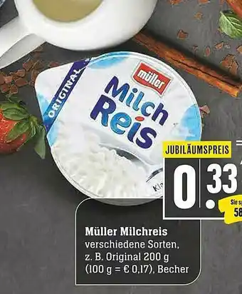 Scheck-in-Center Müller Milchreis Angebot