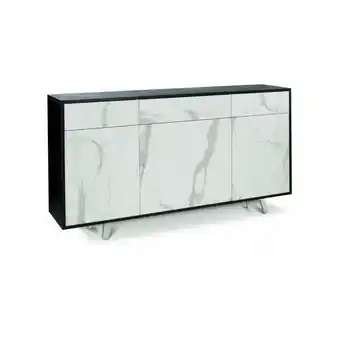 ManoMano Sideboard mit drei Türen und drei Schubladen Black Oxide Marble 164x41x h92 cm Angebot