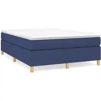 ManoMano Bettrahmen,Bettgestell und Polsterbett,Boxspringbett mit Matratze Blau 140x200 cm Stoff Bonnevie 10043 Angebot