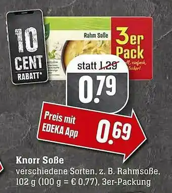 Scheck-in-Center Knorr Soße Angebot