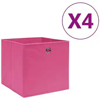 ManoMano Aufbewahrungsboxen 4 Stk. VliesstoYQvidaXL 28x28x28 cm Rosa YQvidaXL325203DE Angebot