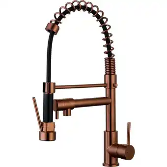 ManoMano Essebagno - Big Pro Spültischarmatur mit Kupfer-Duscharmatur - Cuivre Angebot