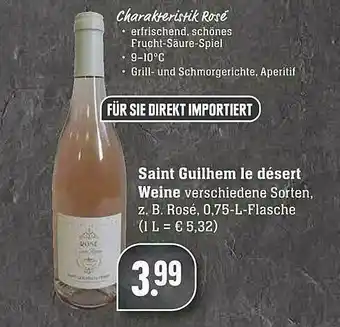 Scheck-in-Center Saint Guilheim Le Désert Weine Angebot