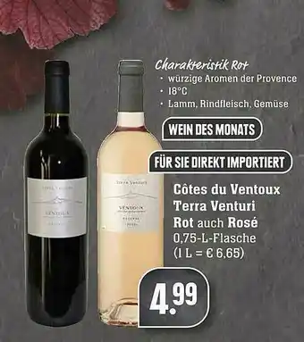 Scheck-in-Center Côtes Du Ventoux Terra Venturi Rot Auch Rosé Angebot