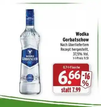 Wasgau Wodka Gorbatschow Angebot