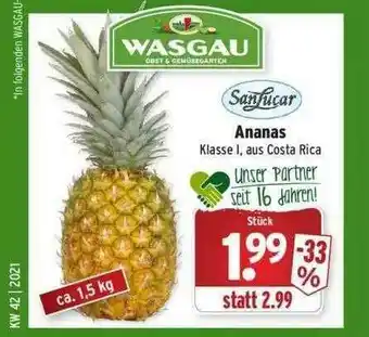 Wasgau Sanlucar Ananas Angebot