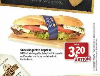 Wasgau Snackbaguette Caprese Angebot