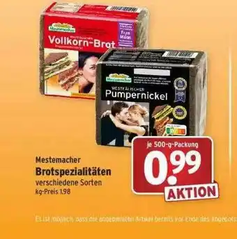 Wasgau Mestemacher Brotspezialitäten Angebot