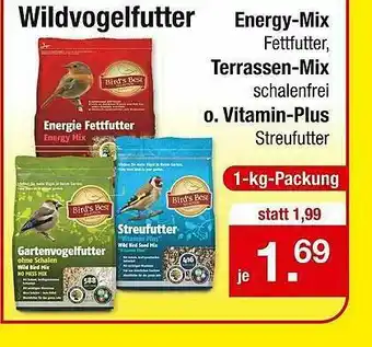 Zimmermann Wildvogelfutter, Energy-mix, Terrassen-mix O. Vitamin Plus Angebot