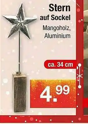 Zimmermann Stern Auf Sockel Angebot