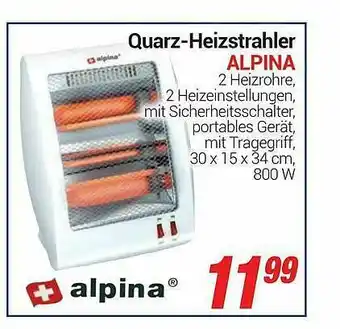 CENTERSHOP Alpina Quarz-heizstrahler Angebot