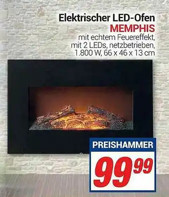 CENTERSHOP Elektrischer Led Ofen Memphis Angebot