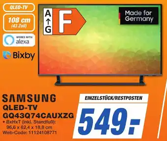 K+B Expert SAMSUNG QLED-TV GQ43Q74CAUXZG Angebot