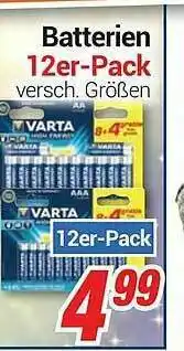 CENTERSHOP Varta Batterien 12er Pack Angebot