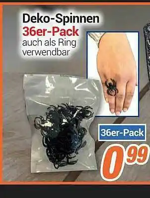 CENTERSHOP Deko-spinnen 36er Pack Angebot