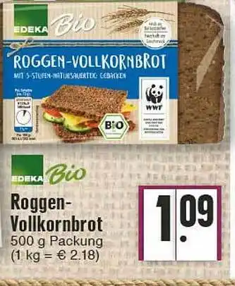 Edeka Edeka Bio Roggen Vollkornbrot Angebot