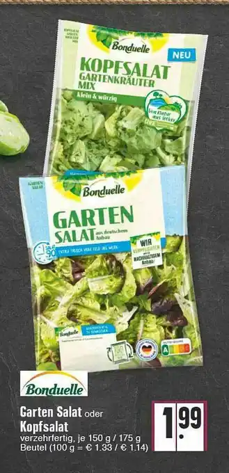 Edeka Bonduelle Garten Salat Oder Kopf Salat Angebot