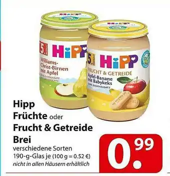 Famila Nord Ost Hipp Früchte Oder Frucht & Getreide Brei Angebot