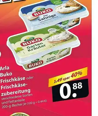 Famila Nord Ost Arla Buko Frischkäse Oder Frischkäsezubereitung Angebot