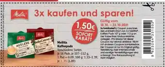 Globus Melitta Kaffeepads Angebot