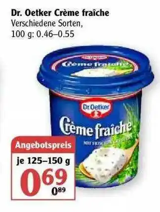 Globus Dr. Oetker Creme Fraiche Angebot