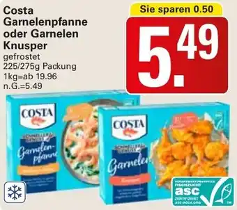 WEZ Costa Garnelenpfanne oder Garnelen Knusper 225/275 g Packung Angebot