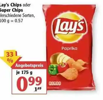 Globus Lay's Chips Oder Super Chips Angebot