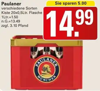 WEZ Paulaner Kiste 20x0,5Ltr. Flasche Angebot