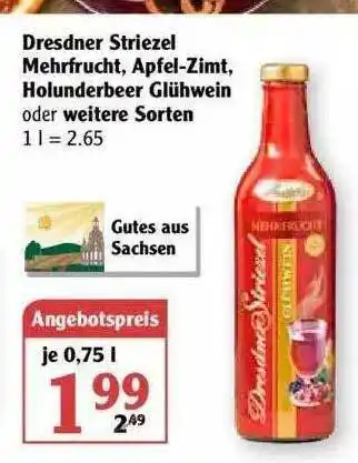 Globus Dresdner Striezel Mehrfrucht Apfel-zimt Holunderbeer Glühwein Oder Weitere Sorten Angebot