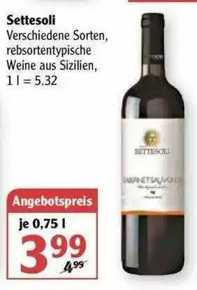 Globus Settesoli Angebot