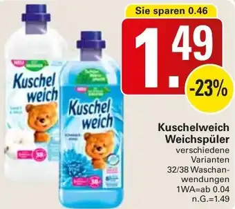 WEZ Kuschelweich Weichspüler 32/38 Waschanwendungen Angebot