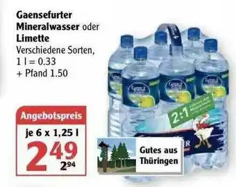 Globus Gaensefurter Mineralwasser Oder Limette Angebot