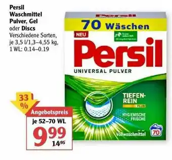 Globus Persil Waschmittel Pulver Gel Oder Discs Angebot