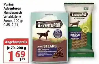 Globus Purina Adventuros Hundesnack Angebot