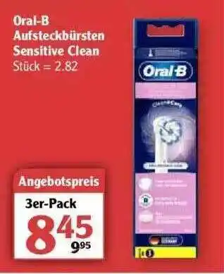 Globus Oral-b Aufsteckbürsten Sensitive Clean Angebot