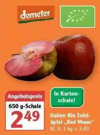 Globus Italien Bio Tafel-äpfel „red Moon Angebot