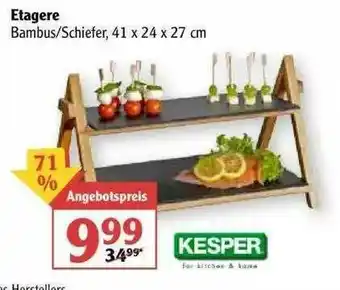 Globus Etagere Bambus Schiefer Kesper Angebot