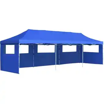 ManoMano Faltzelt Partyzelt Pop-Up Faltpavillon Pavillon Faltbar für Camping/Markt/Festival mit 5 Seitenwänden 3 x 9 m Blau XDGN205706 Angebot