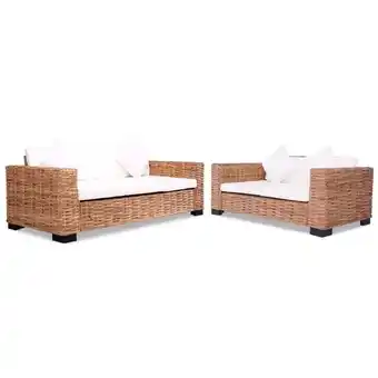 ManoMano Sofa-Set 15-tlg. Natur Rattan vidaXL838162 Angebot