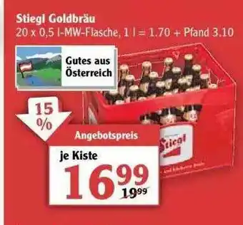 Globus Stiegl Goldbräu Angebot