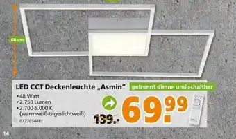 Globus Baumarkt Led Cct Deckenleuchte „asmin” Angebot