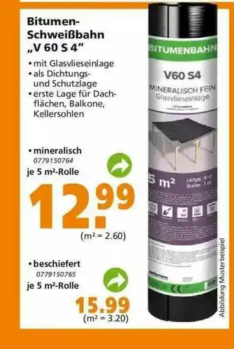 Globus Baumarkt Bitumen-schweißbahn „v60s4” Angebot