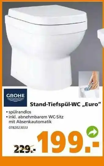 Globus Baumarkt Grohe Stand-tiefspül-wc „euro” Angebot