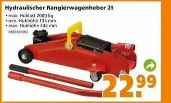 Globus Baumarkt Hydraulischer Rangierwagenheber 2t Angebot