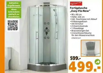 Globus Baumarkt Trendline Fertigdusche „easy-fix-new” Angebot