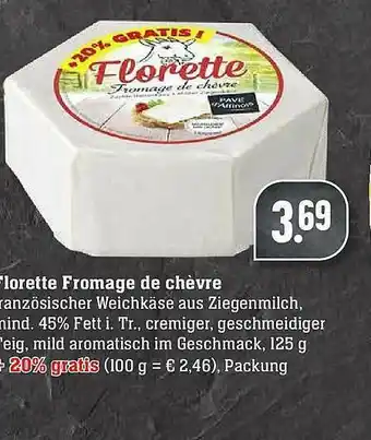 E-Center Florette Fromage De Chèvre + 20% Gratis Angebot