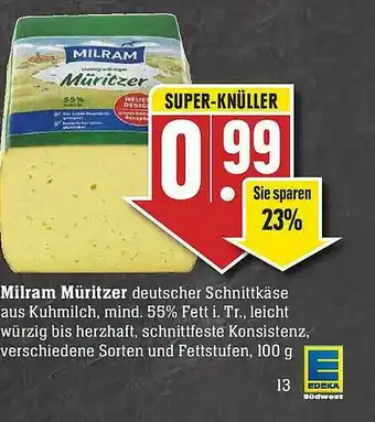 E-Center Milram Müritzer Angebot