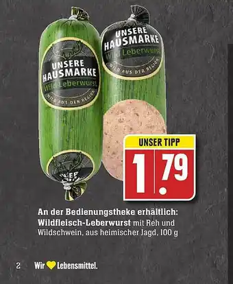 E-Center An Der Bedienungstheke Erhältlich: Wildfleisch-leberwurst Angebot