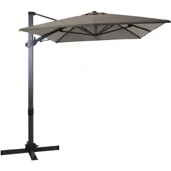 ManoMano Milad Premium Ampelschirm Rechteckig 200x300 cm in Anthrazit / Taupe Sonnenschirm für Garten / Terrasse mit Aluminium Rahmen  Angebot